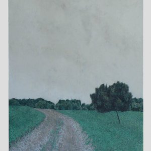 Gray Day at Villa Pamphilj-acrylic on canvas 70x50 cm