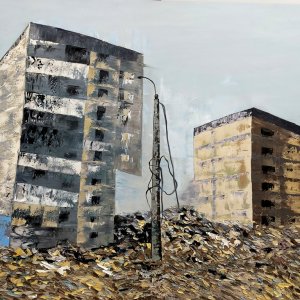 Forgotten cities - oil on canvas - 90x100