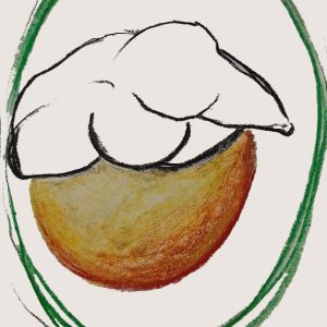 La venere e l'uovo - 2021 - CM 33x48 - Mixed media