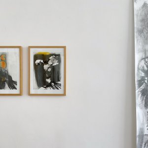 Liana Zanfrisco, 2022, La fuga n,1/n.2 , inchiostro, pigmento, carta