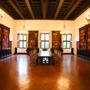 L'antica biblioteca nel palazzo rinascimentale