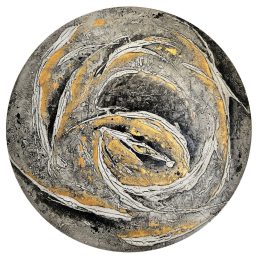 "Dentro il silenzio" - tecnica mista su tela Ø 90cm