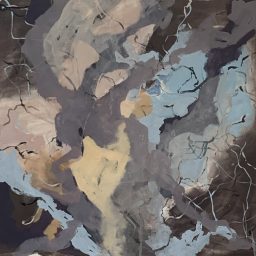 Caos calmo, pigmento acrilico su tela, 2026, 80x80 cm.