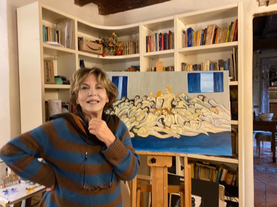 Fiorella Ivaldi nel suo studio