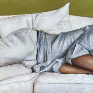 Carlo, 2022, oil on canvas, 51 x 140 cm