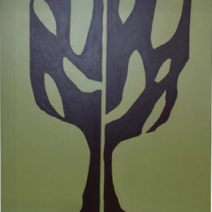 GREEN TREE OF LIFE tecnica mista 150x130
