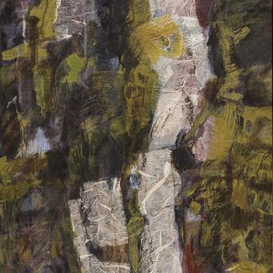 SEMI VUOI BENE, chalks, iron oxides, pigments, seeds, paper on canvas, 2021 - cm 50x70