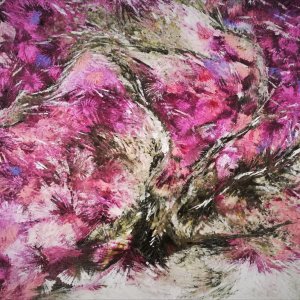 Ciliegio in fiore - olio su tela - 100x90
