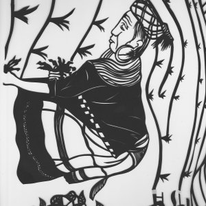 Garden detail, papercutting for the music video 