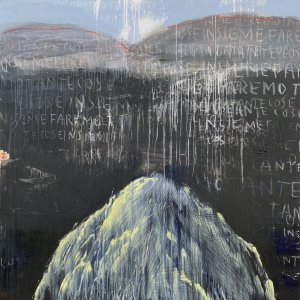 MAURO MAGNI - Dove muoiono le parole (2018) - tecnica mista su tela, cm 150x110 - © ph. Donata Canosa