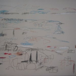Veduta con Castello - mixed technique on canvas - 258x180 cm - 2013