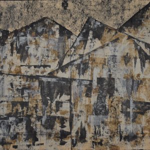HOUSES #1 - cm 42x29,7 - 2022 recycled paper, acrylic, charcoal on paper