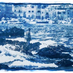 Marettimo -  Cyanotype on paper 70 x 100 cm 