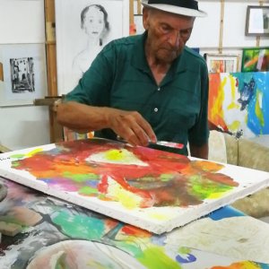 Michele ROSA in his studio on 5 August 2020