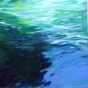 Lentic water - oil on canvas - 100x100cm