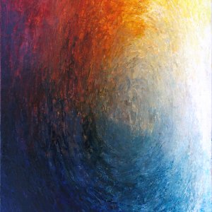 Michael Franke, Empireo, Olio su tela, 2016, 200 x 120 cm