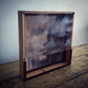 The revealed sky - Oil on wood - cm 120x120 - ME2017