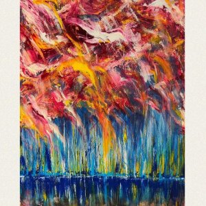 Aurora Galattica, Acrylic on Canvas 50x70cm