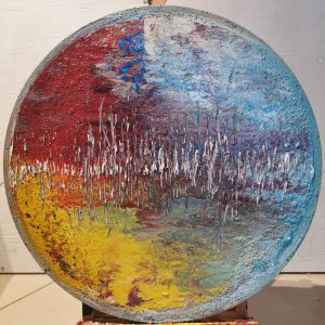 Entropia, Acrylic and Enamel on Canvas 30cm