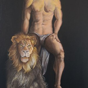 Temperanza - uomo e leone