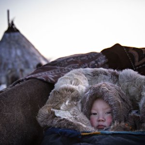 In the Yamal Peninsula, in this frozen wasteland, over a thousand years ago Nenets settled, reindeer herders, leading a nomadic life to the limit of the bearable. Nenets live in the chum, which is the name of their reindeer skin tents, that they disassemble and reassemble during migrations looking for mosses and lichens which reindeer feed on. Although many of them carry on ancient traditions, over the years fewer and fewer decide to stay. Young people who have the opportunity to study in the city, hardly miss to return to live in the tundra.