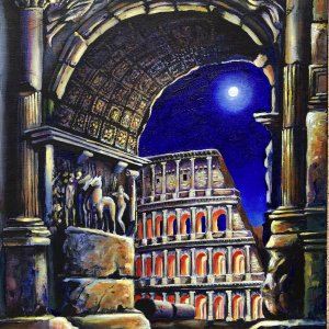 Il Colosseo visto dall'Arco di Tito