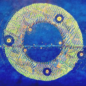  Mandala and horizon, acrilic on canvas cm 50x70