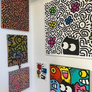 Some of my canvases in my studio