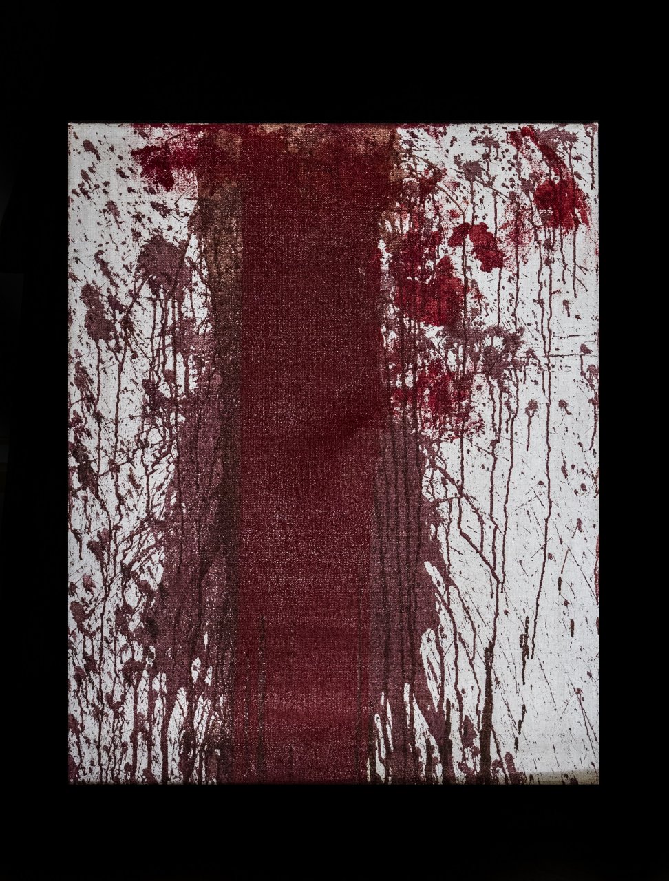Hermann Nitsch, 2012. Pittura su tela, 80 x 100 cm.