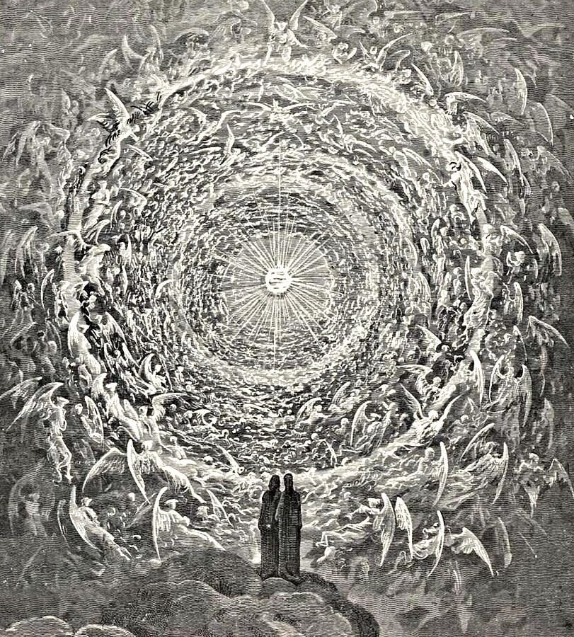 Gustave Doré: Paradiso Canto XXXI.19. “The Saintly Throng in the Shape of a Rose.”