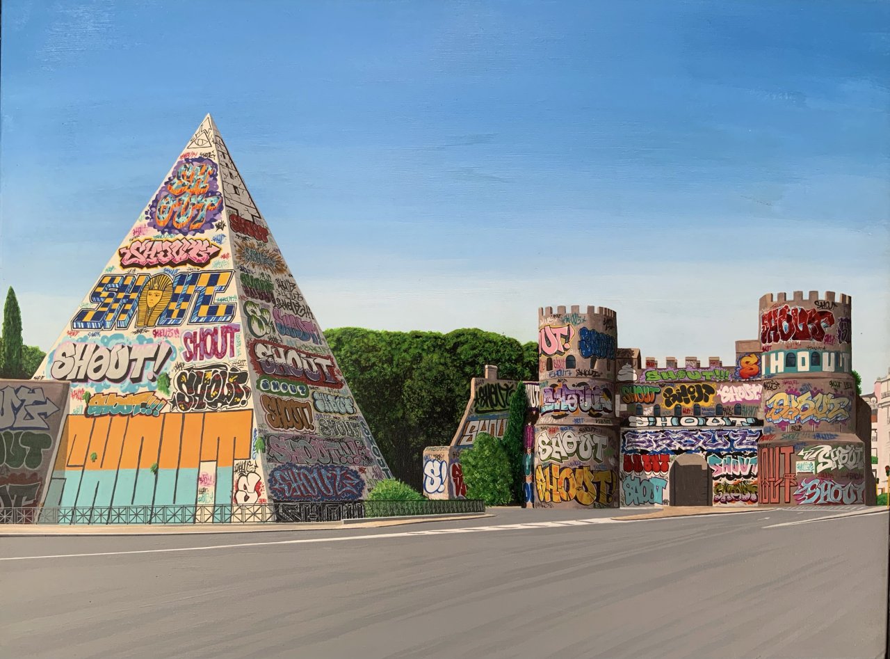 Shout - Ceci n’est pas une piramide- Acrylic on canvas - 2019