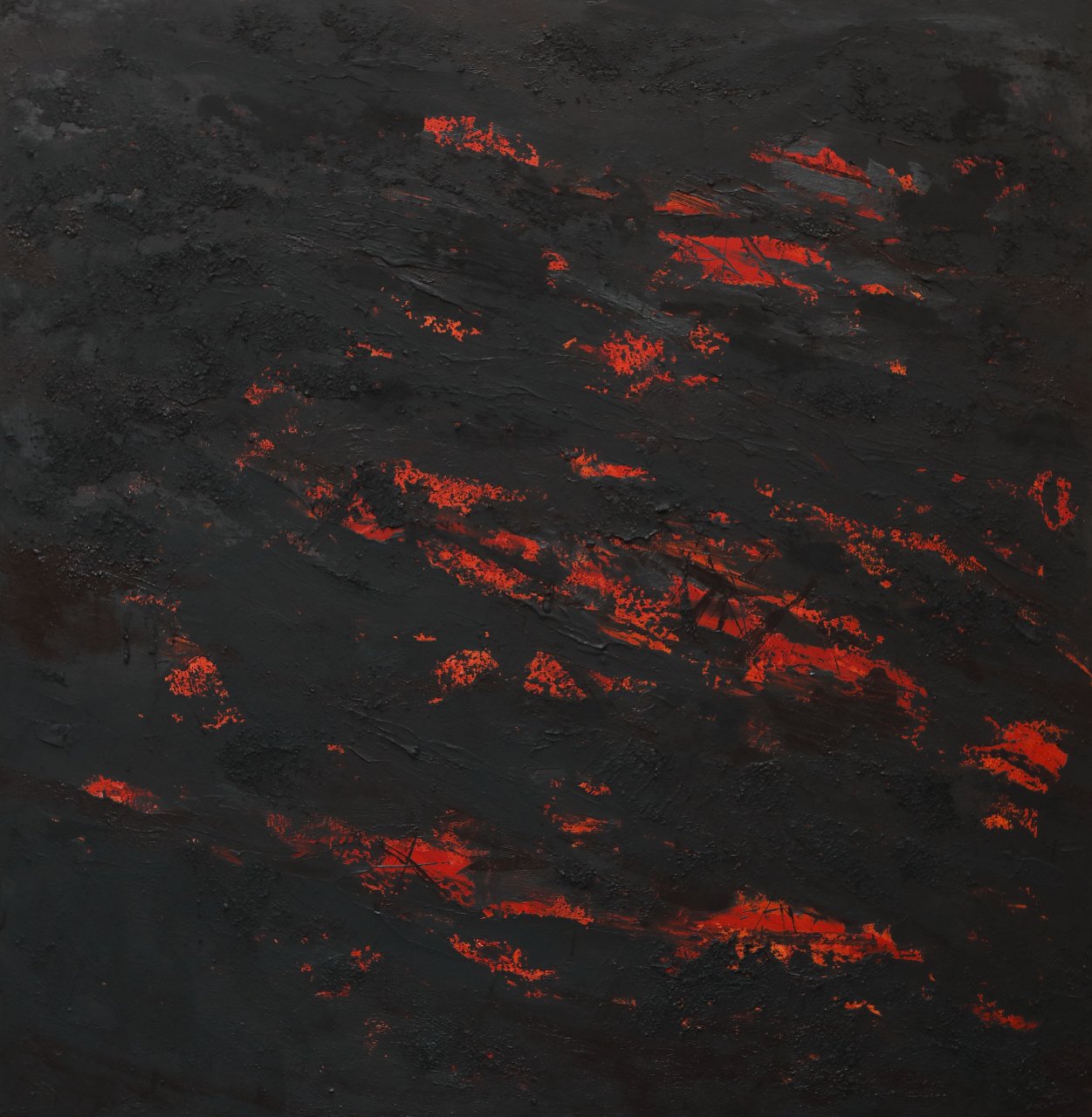 Lava (2017) acrilico su tela 180/180
