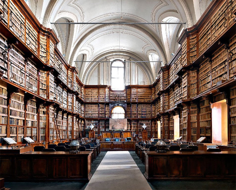 The Vanvitelli Hall of Angelica Library from Massimo Listri