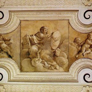 La Sapienza Divina, tela monocroma di Giovanni Francesco Romanelli, sec. XVII