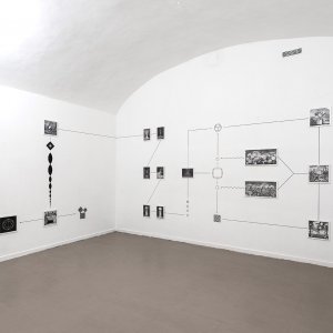 Silently close are some particles, 2017, mostra collettiva a cura di Marinella Paderni, veduta dell'installazione